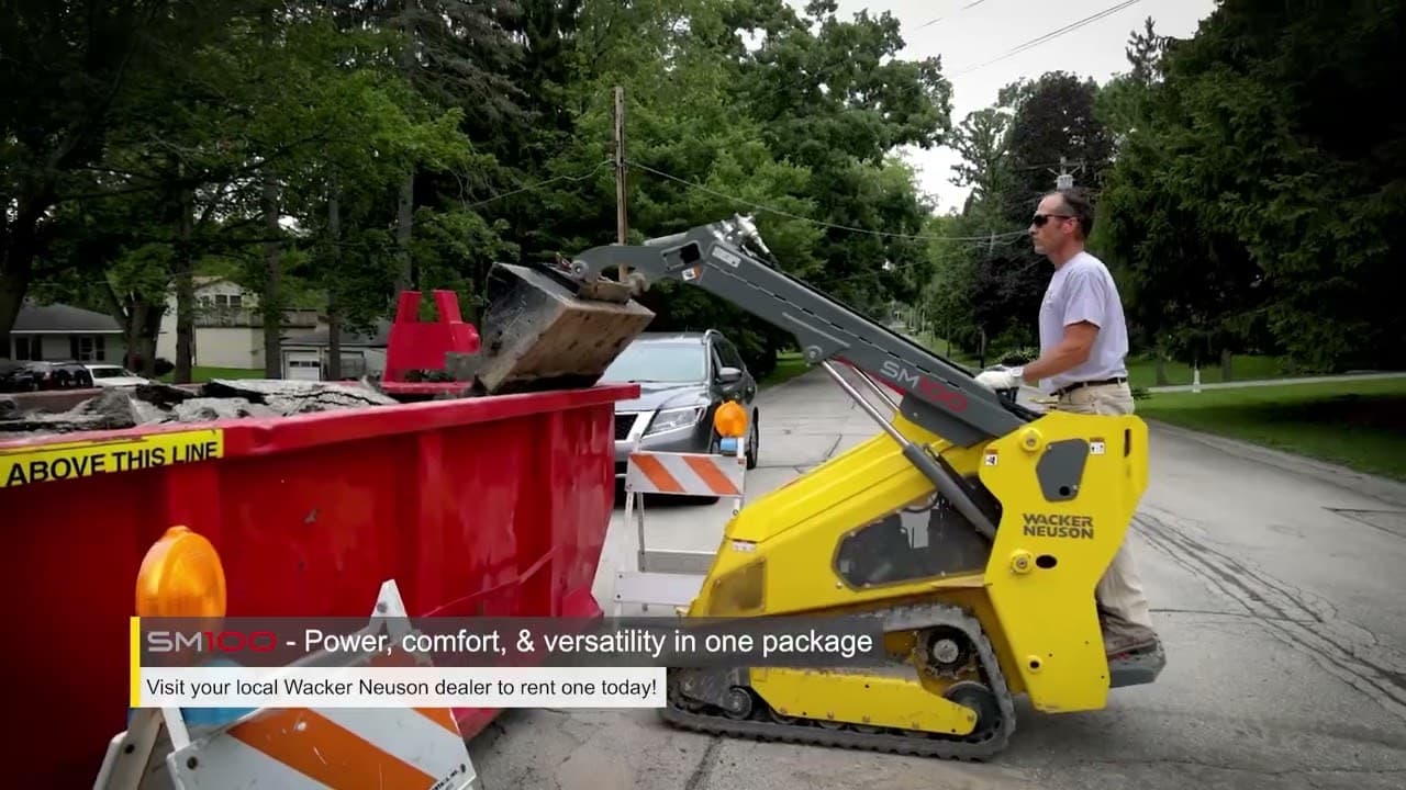 Wacker Neuson SM100 on the job — still from Wacker Neuson SM100: Driven By Versatility